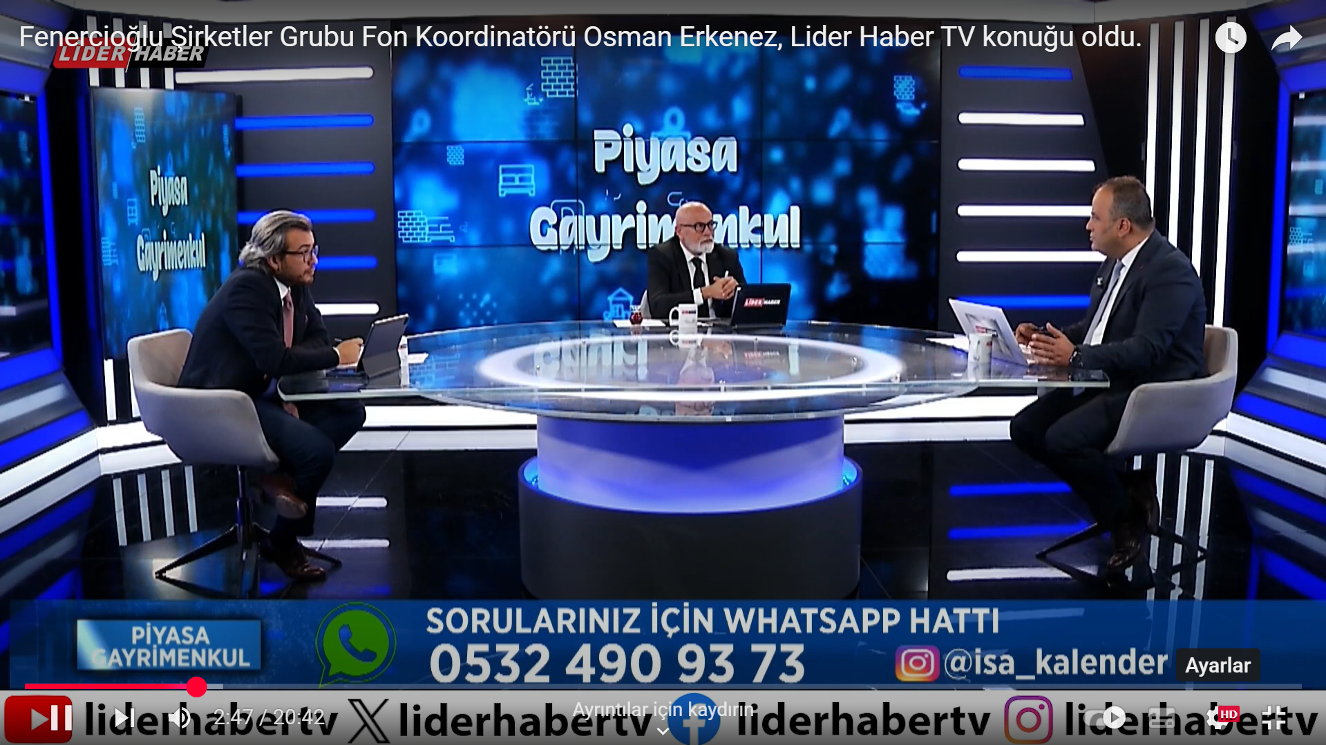 Osman Erkenez | Lider Haber TV | Piyasa Gayrimenkul | 25 Mayıs 2025